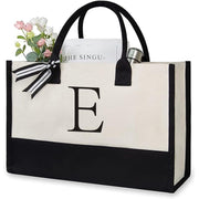 Trendsi 0 E / 40x15x30 Women's Letter Canvas Tote Bag