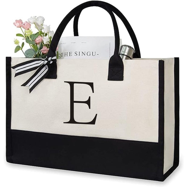 Trendsi 0 E / 40x15x30 Women's Letter Canvas Tote Bag