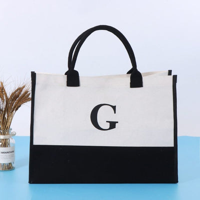 Trendsi 0 Women's Letter Canvas Tote Bag