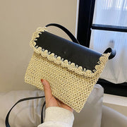 Trendsi 0 Women's Straw Mori Style Western Style All-matching Beach Crossbody Bag