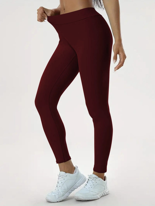 Trendsi 0 Wine Red / S Women's Yoga Pants High Waist Lift High Elastic Tight Fitness Trousers